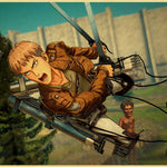 Pôster em papel kraft - Anime: shingeki no kyojin / attack of titan - 31 estilos - 2 tamanhos