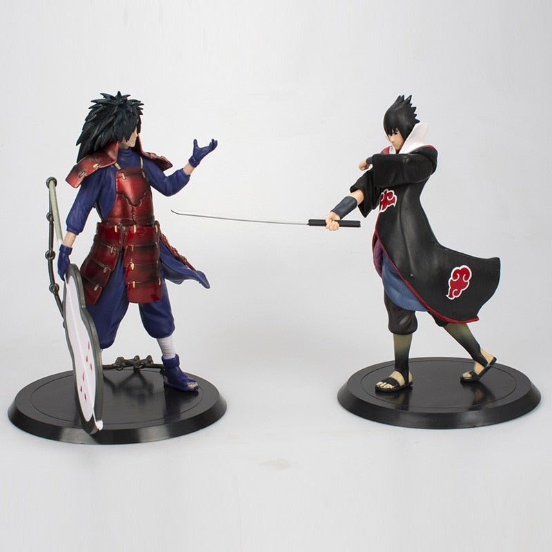 Action figure - Anime: Naruto shippuden - Uchiha Madara - Uchiha Sasuke - pvc - 18cm